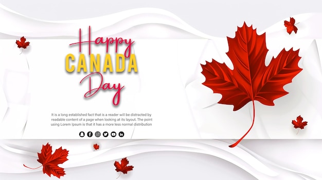 psd Independence canada day banner