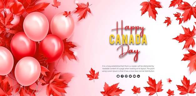 PSD psd independence canada day banner