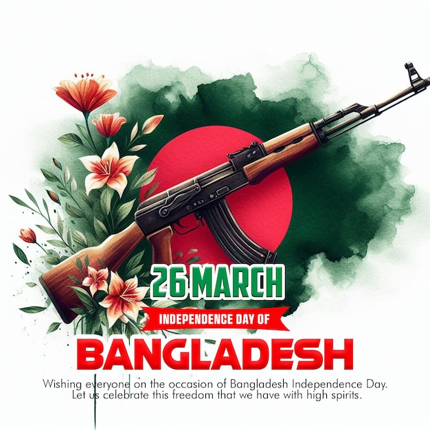 PSD independence day of bangladesh 26 march shadhinota dibosh social media banner post template