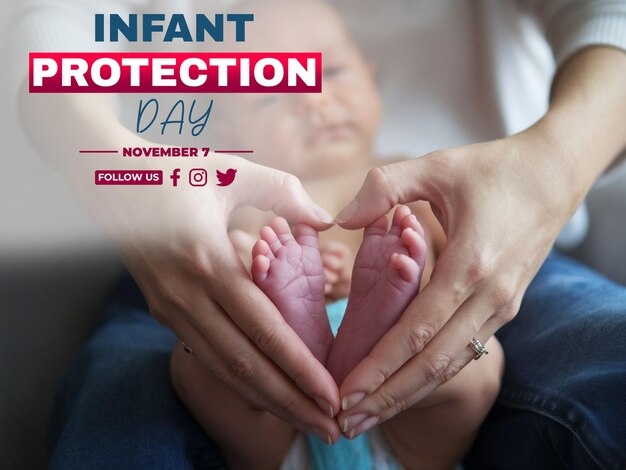 PSD psd infant protection day celebration banner and poster design