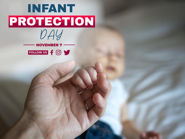 PSD psd infant protection day celebration banner and poster design