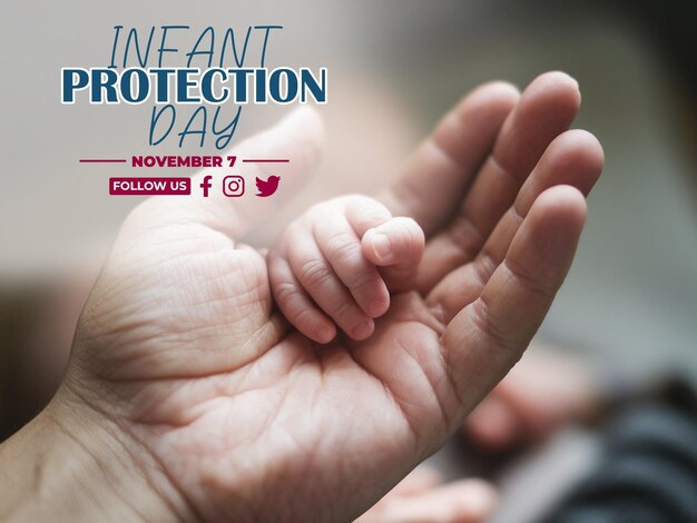 PSD psd infant protection day celebration banner and poster design