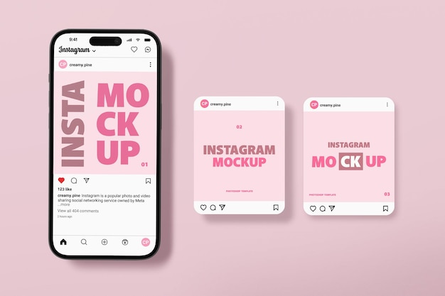 PSD Instagram post mockup