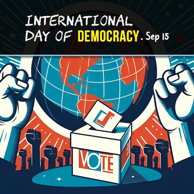 PSD psd international democracy day social media poster template