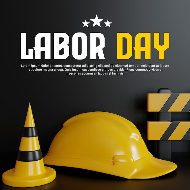 PSD international labor day celebration background template