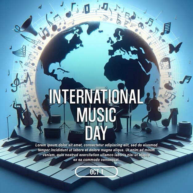 PSD International Music Day post template