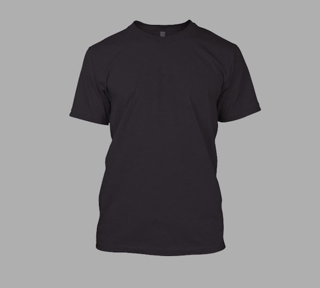 PSD isolated black tshirts front view