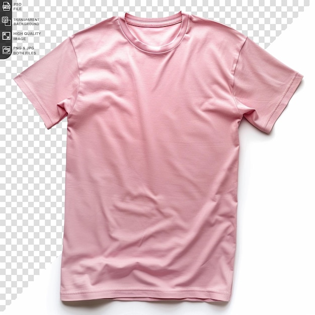 Psd isolated regular t shirt on transparent background