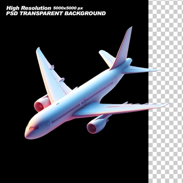 PSD jet aviation plane png on isolated transparent background