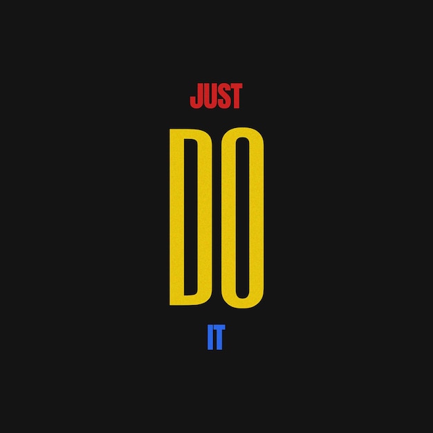 PSD psd just do it typography design for social media and instagram post template