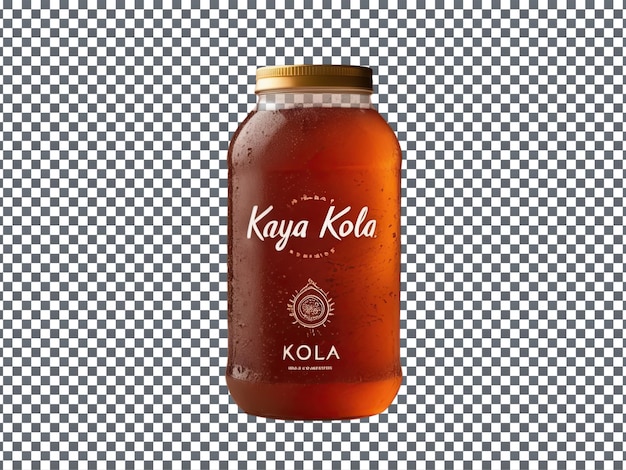 PSD Kaya Kola Kombucha on transparent Background