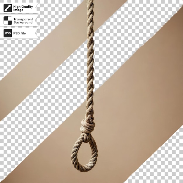 PSD knot on a rope on transparent background with editable mask layer