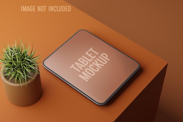 PSD landscape tablet mockup for web design