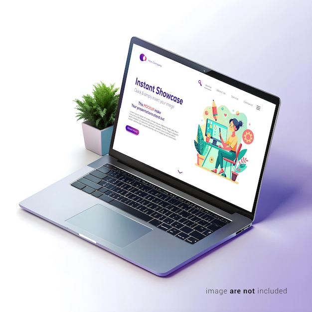 psd laptop mockup design