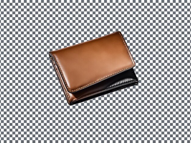 PSD Leather wallet isolated on transparent background