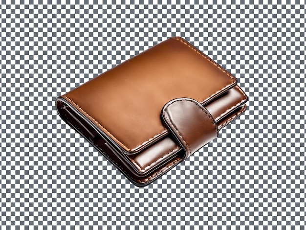 PSD Leather wallet isolated on transparent background