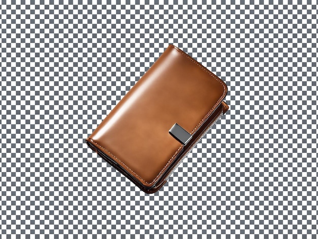 PSD psd leather wallet isolated on transparent background