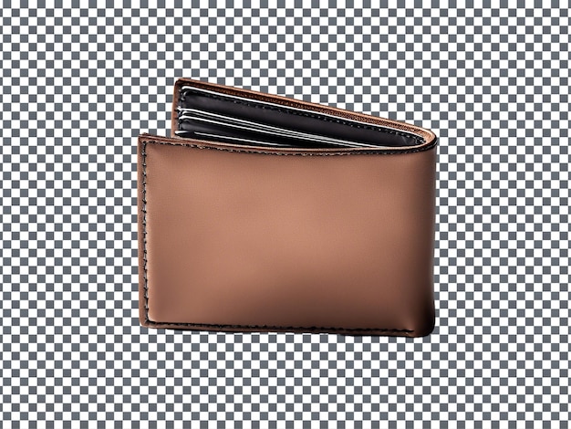 PSD psd leather wallet isolated on transparent background