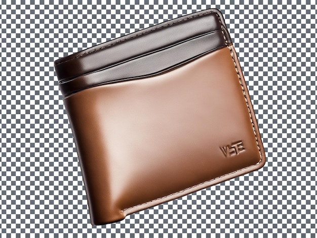 PSD Leather wallet isolated on transparent background