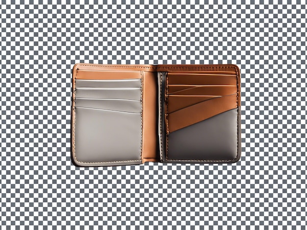 PSD psd leather wallet isolated on transparent background