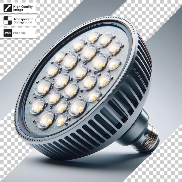 PSD led light bulb spotlight bulb on transparent background