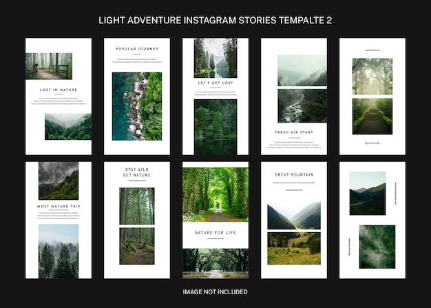 PSD psd light adventure instagram stories template