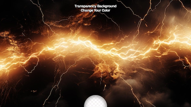 PSD Lightning bolts on a transparent background