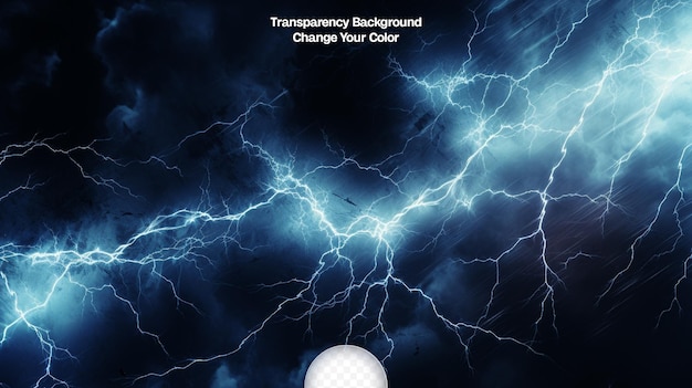 PSD Lightning bolts on a transparent background