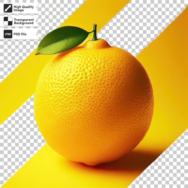 PSD lime and lemon on transparent background