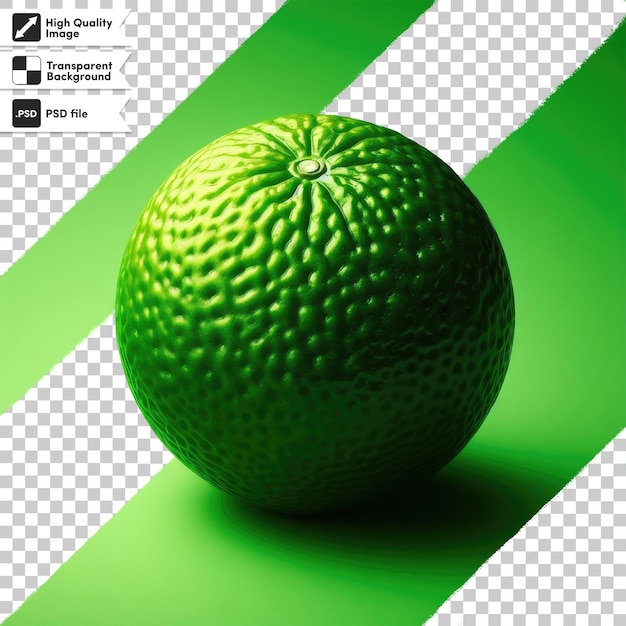 PSD lime and lemon on transparent background