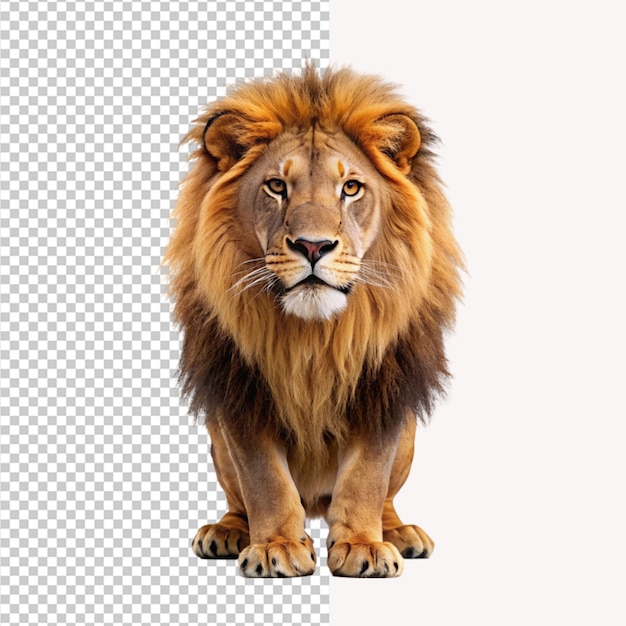 PSD of a lion isolated on transparent background