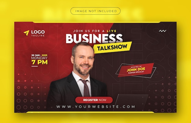 PSD Live Business talkshow creative web banner template design