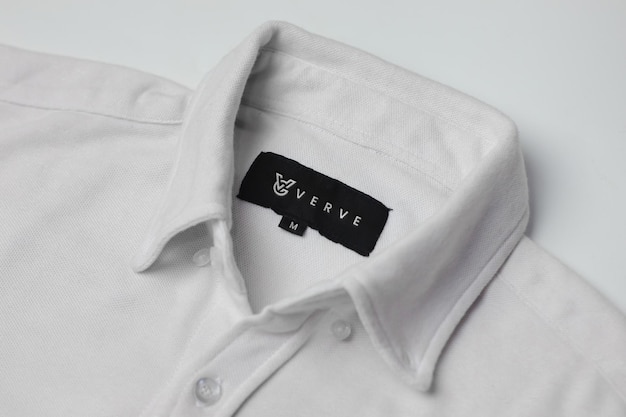 PSD logo mockup label shirt