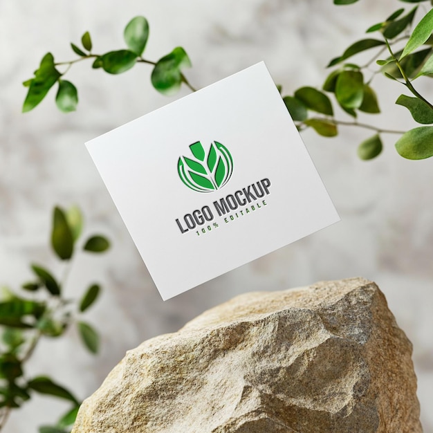 PSD Logo mockup with business card