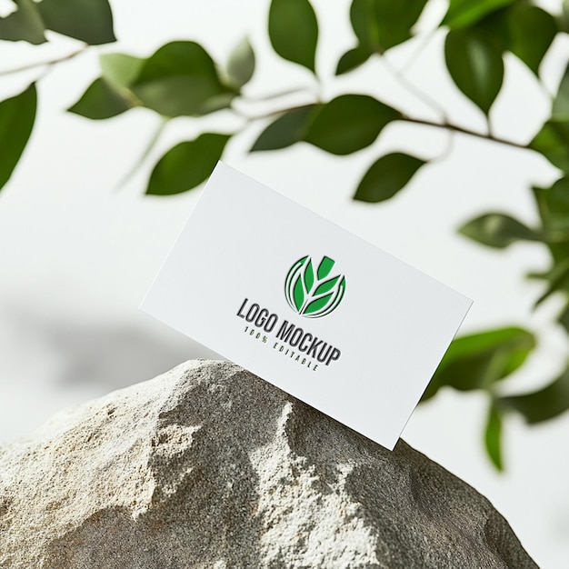 PSD Logo mockup with business card