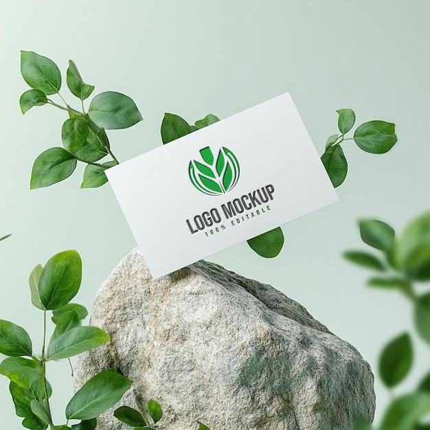 PSD Logo mockup with business card