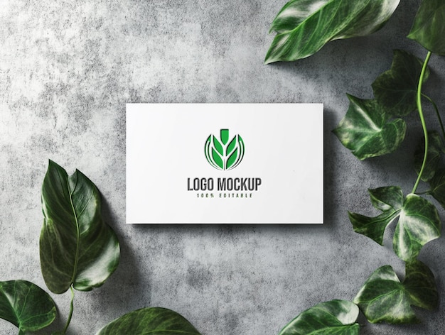 PSD Logo mockup with business card