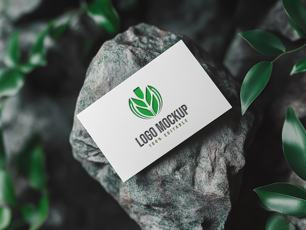 PSD Logo mockup with business card