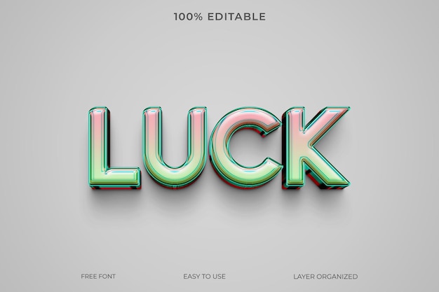 PSD Luck Editable Text Effect