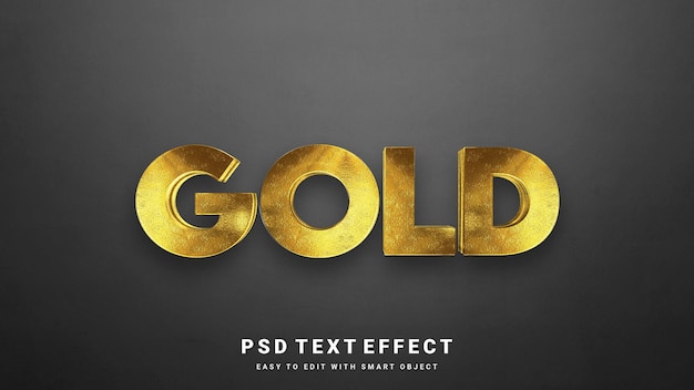 PSD luxurious gold text effect