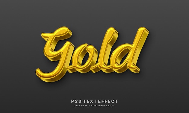 PSD luxurious gold text effect