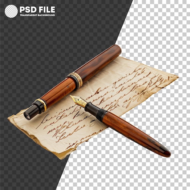 PSD Luxury fountain pen with wood finish