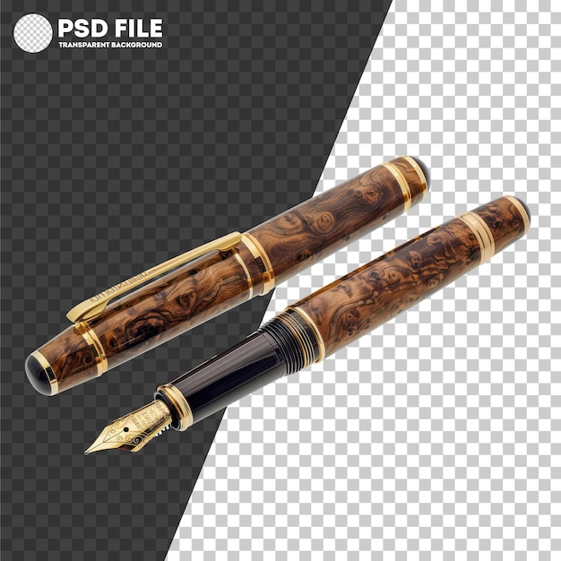 PSD Luxury fountain pen with wood finish