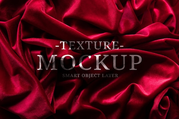 Psd luxury silk texture fabric effect mockup logo design