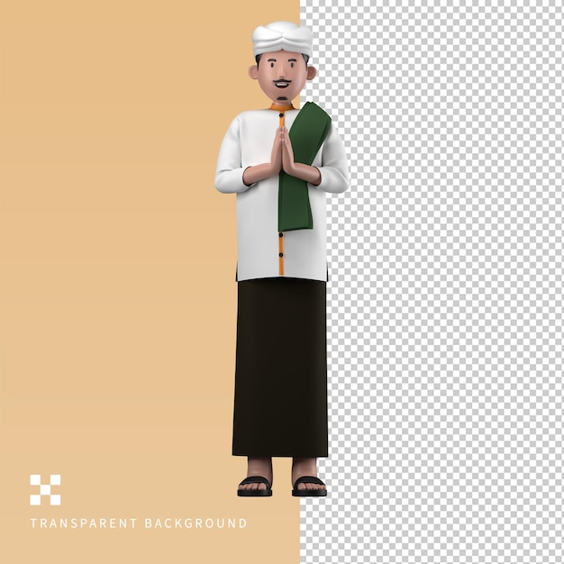 PSD MALE EID MUBARAK 3D Illustration