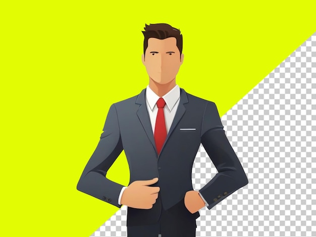 PSD of man suit on transparent background