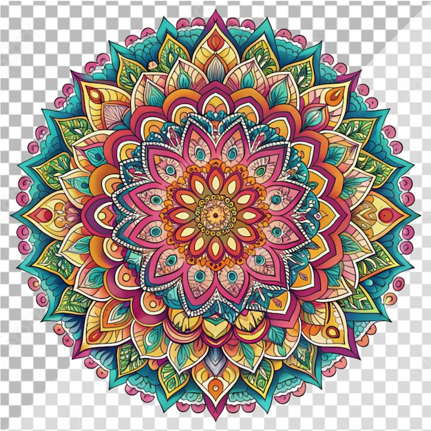 PSD of a Mandala design on transparent background