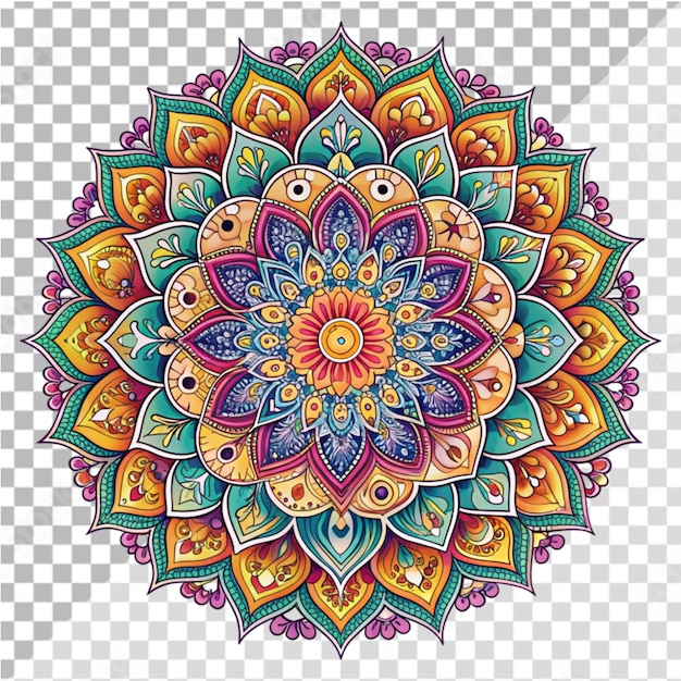 PSD of a Mandala design on transparent background