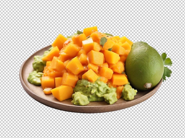 PSD Mango Guacamole PNG on a transparent background