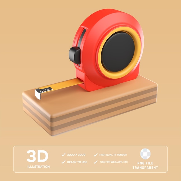 PSD psd measuring tape 3d illustration